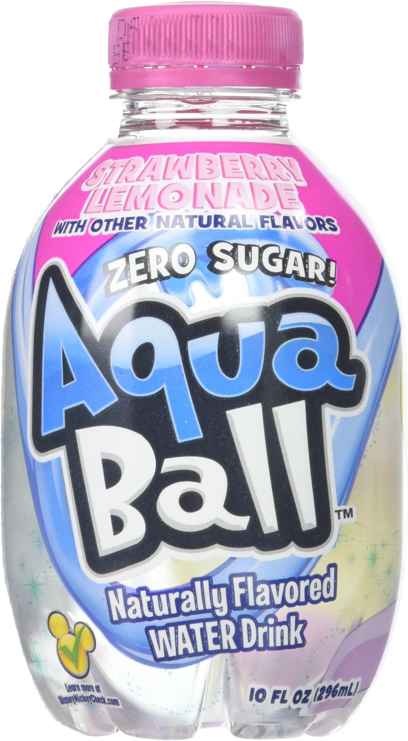 AquaBall Aquaball Naturally Flavored Water, Strawberry Lemonade, 24 Count