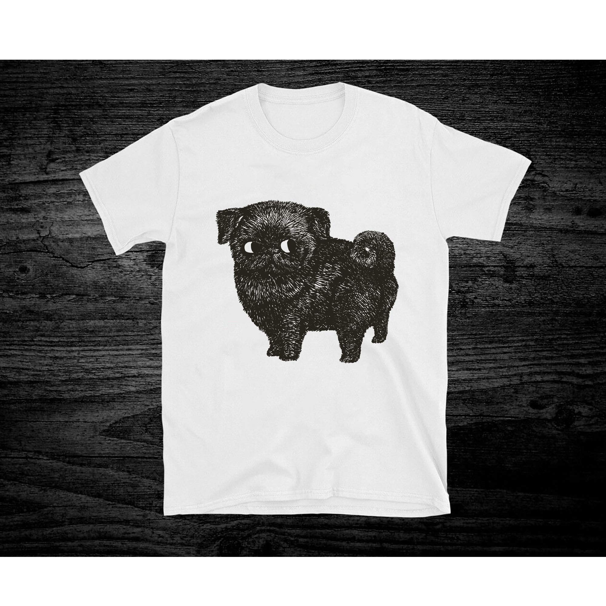 Black Pug T Shirt For Unisex | Seknovelty