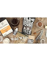 Wild cocotropic Raw Cacao con Reishi Hongo, Mucuna Pruriens, Raw Maca y Cúrcuma, cognitivo Enhancing Hot Cocoa, bebidas, Nootropic en polvo para batidos, mantequilla Café, 8 onzas, 1