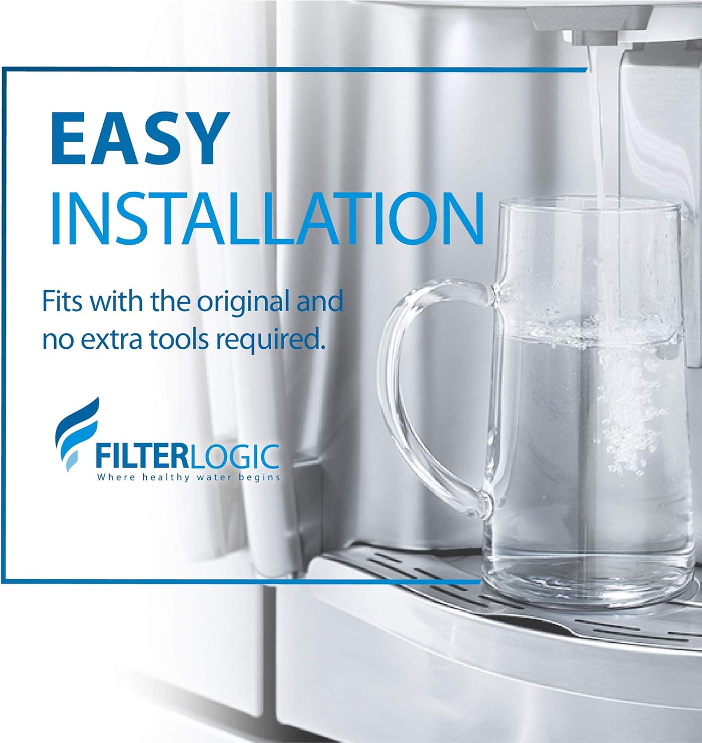 Filterlogic UKF8001 Water Filter, Replacement for Maytag UKF8001P, UKF8001AXX, Whirlpool 4396395, 469006, EDR4RXD1, EveryDrop Filter 4, PUR, Puriclean II, package may vary(Pack of 3): Home Improvement