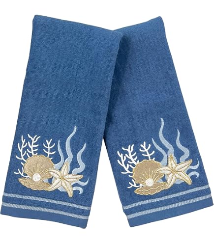 Naanle Soft Bath Towel - Watercolor Blue Seahorse Print, 30x15 Inches, Absorbent Quick-Dry Towel For Bath, Gym, Spa