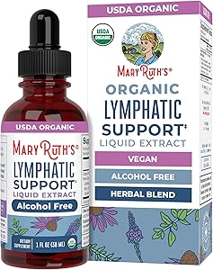 MARYRUTH'S Lymphatic Support Liquid Drops USDA Organic | Herbal Blend with Echinacea & Elderberry | Blue Vervain | Vegan | Al