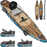 iTAOSTAR Wild 11'×36"/11'6"×34"/12'6"×33" Inflatable Paddle Board with Seat, One-Stop Premium SUP Board Gears, Tailored 5 Fins, Stable Inflatable Stand Up Paddle Boards for Youth/Adults of All Levels