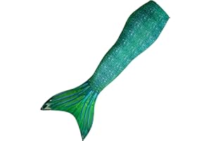 Mermaid Tail for Swimming (No Monofin) with MER-Shield Tip Protection, Child Sizes