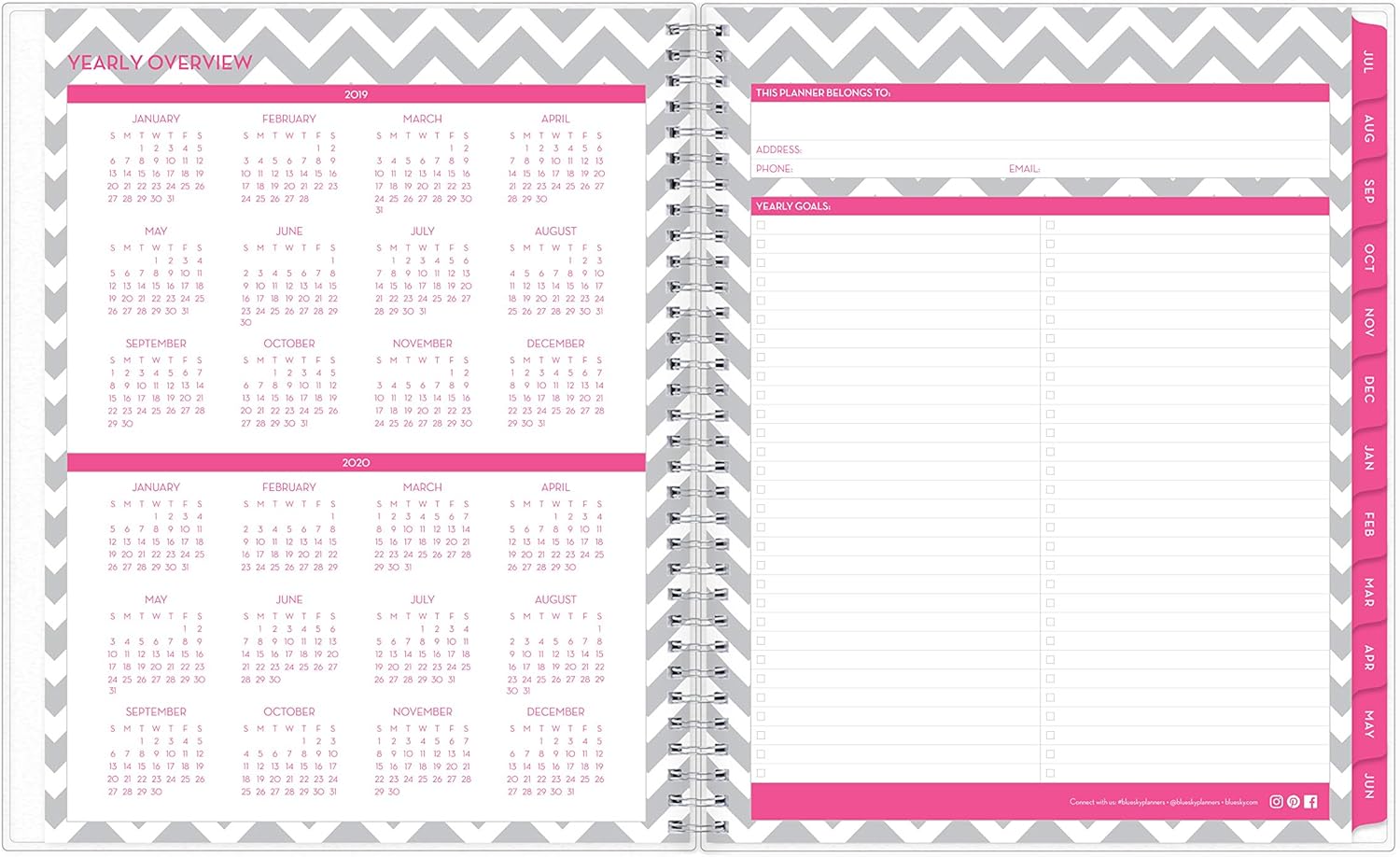Dabney Lee for Blue Sky 2019-2020 Academic Year Weekly & Monthly Planner, Flexible Cover, Twin-Wire Binding, 8.5" x 11", Ollie : Office Products