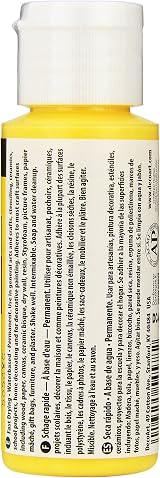 DecoArt Crafter's Acrylic Bright Yellow 59 ml - Brand New Paint view 2