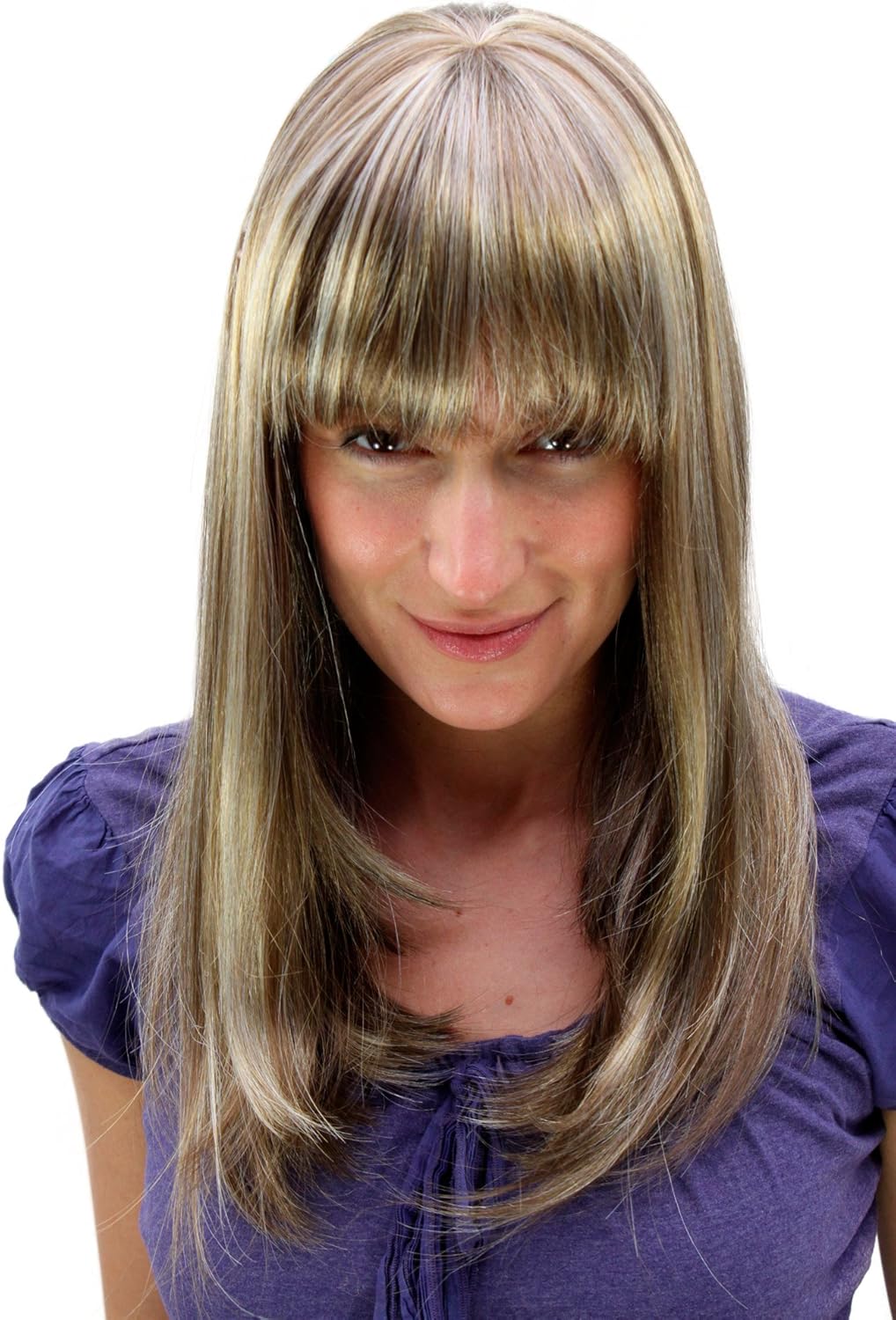 Perruque Chatain Clair Avec Meches Blondes 6310 12tt26 Amazon Fr Beaute Et Parfum