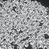 1300 Pcs Acrylic 10mm Plastic 3-Sided Kandi Tri Beads Tri-Shaped Beads Bone Beads Bulk for Wreath Candy Cane Rainbow Holiday Tree Decorations Bead Ornament Jewelry Making Kit