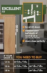 4smile Over Door Hanger Stainless Steel Coat Hook for 4.1cm & 4.6cm UK Doors view 3