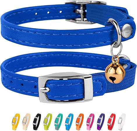 leather cat collar with bell