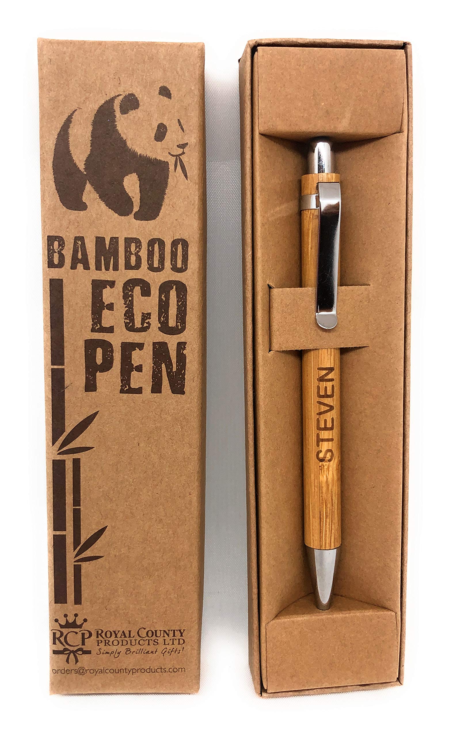 Royal County Personalised Bamboo Pens - Eco Friendly - STEVEN PLEASE DO NOT USE THIS LISTING TO ORDER ANY OTHER NAME