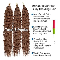 Curly Crochet Hair 30 Inch Curly Braiding Hair 3
