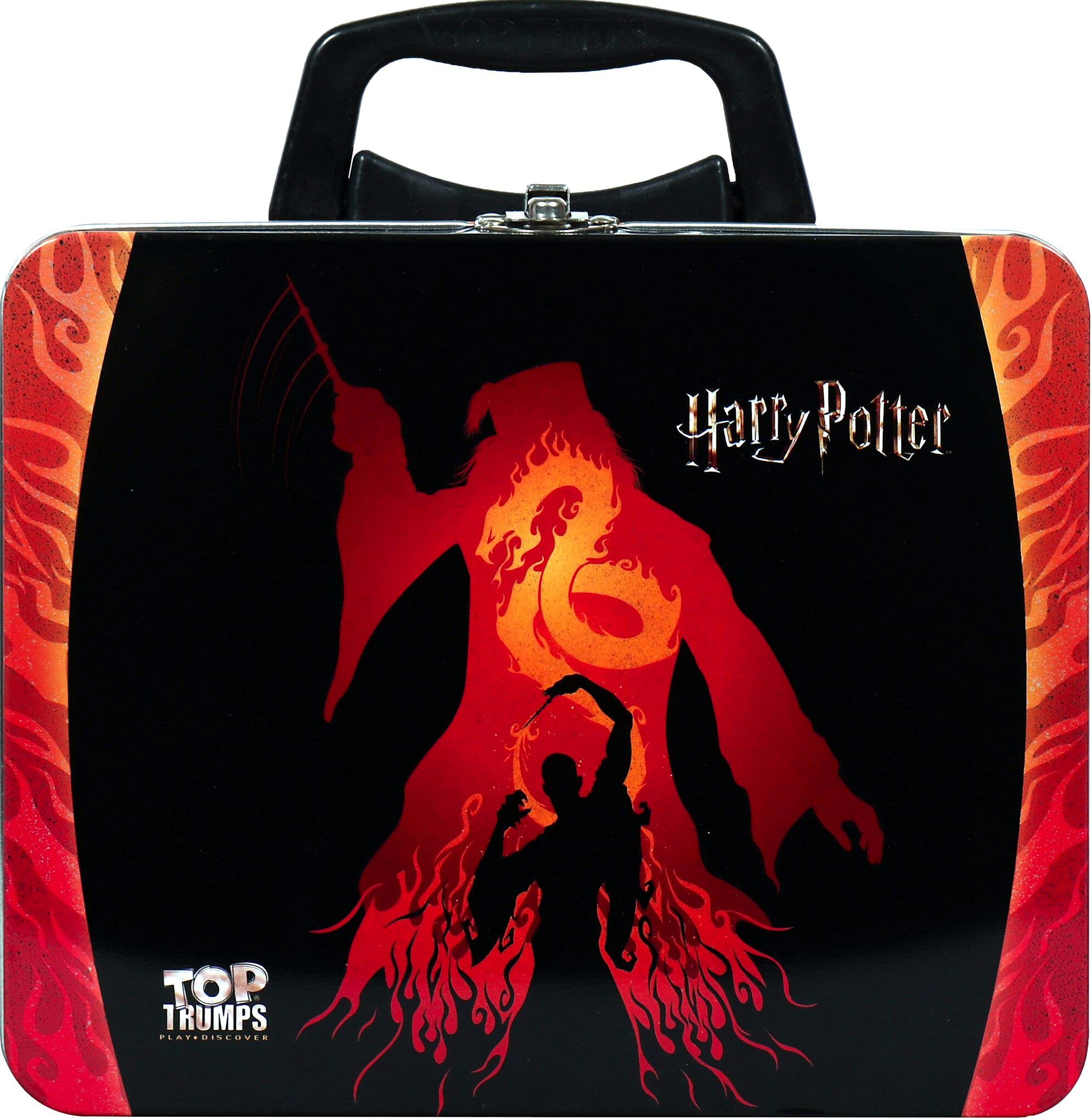 Top Trumps Harry Potter Witches and Wizards Collectors Tin Card Game, board the Hogwarts express with 30 cards with a glow-in-the-dark feature, gifts for boys and girls aged 6 plus