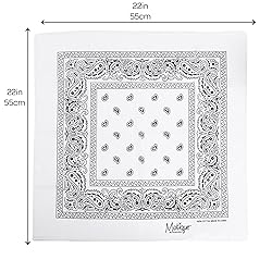 Motique Accessories 22 Inch Cotton Paisley Bandana