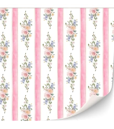 TexturKontor Lot de 3 feuilles de papier peint autocollant pour maisons de poupées, échelle 1:12, papier peint art déco moderne (roses sépia), 00003