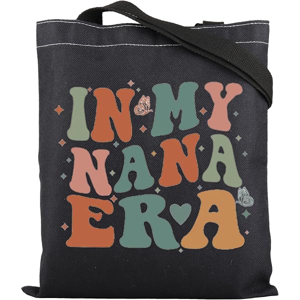 "World's Best Nana" Canvas Tote Bag - Reusable Grocery Bag Gift For Grandma | 15.8x15 Inch