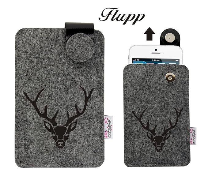wohnstück Handyhülle für Das Samsung Galaxy A6(2018) aus 100% Wollfilz, Handytasche, Handyetui, Sleeve
