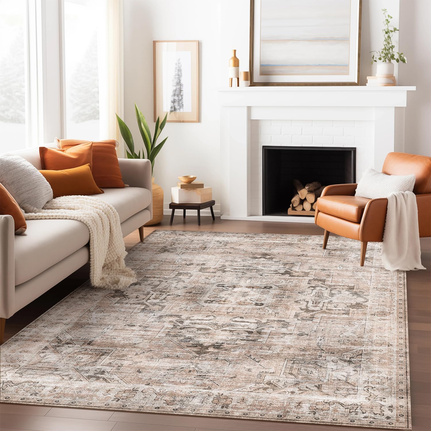 GENIMO 6x9 Area Rugs for Living Room, Machine