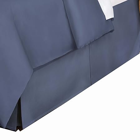 Belles & Whistles LEV27615BLJN01 Bed Skirt, Twin, Blue Jean