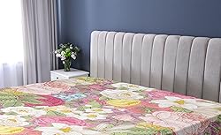 Lunarable Floral Fitted Sheet, Vintage Mixed