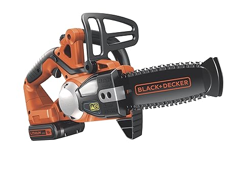 Black+Decker Li-Ion Akku-Kettensäge (18V 2,0Ah, 20 cm Schwertlänge, 16 cm Schnittbreite, Ersatzkette) GKC1820L20K