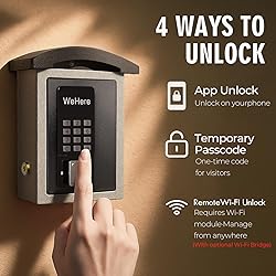 WeHere Key Lock Box Wall Mount with Key Drop