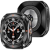 Metal Case for Samsung Galaxy Watch Ultra (2025/2024) 47mm, Rugged Stainless Steel Protective Bumper with Back Cover, Thin Shockproof Protective Cover for Galaxy Watch 7 Ultra