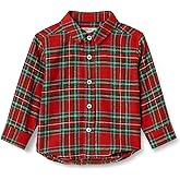 Amazon Essentials x Sofia Grainge Toddlers and Baby Boys' Button Down Plaid Flannel Shirt