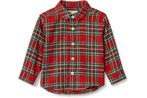 Amazon Essentials x Sofia Grainge Toddlers and Baby Boys' Button Down Plaid Flannel Shirt
