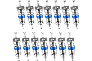 GUUXUEE 100Pcs HVAC Schrader Valve Core, High-Pressure Valve Stem Core with Teflon Seal for R410/R32/R22 Refrigerant, Replacement for AC and Refrigeration Systems