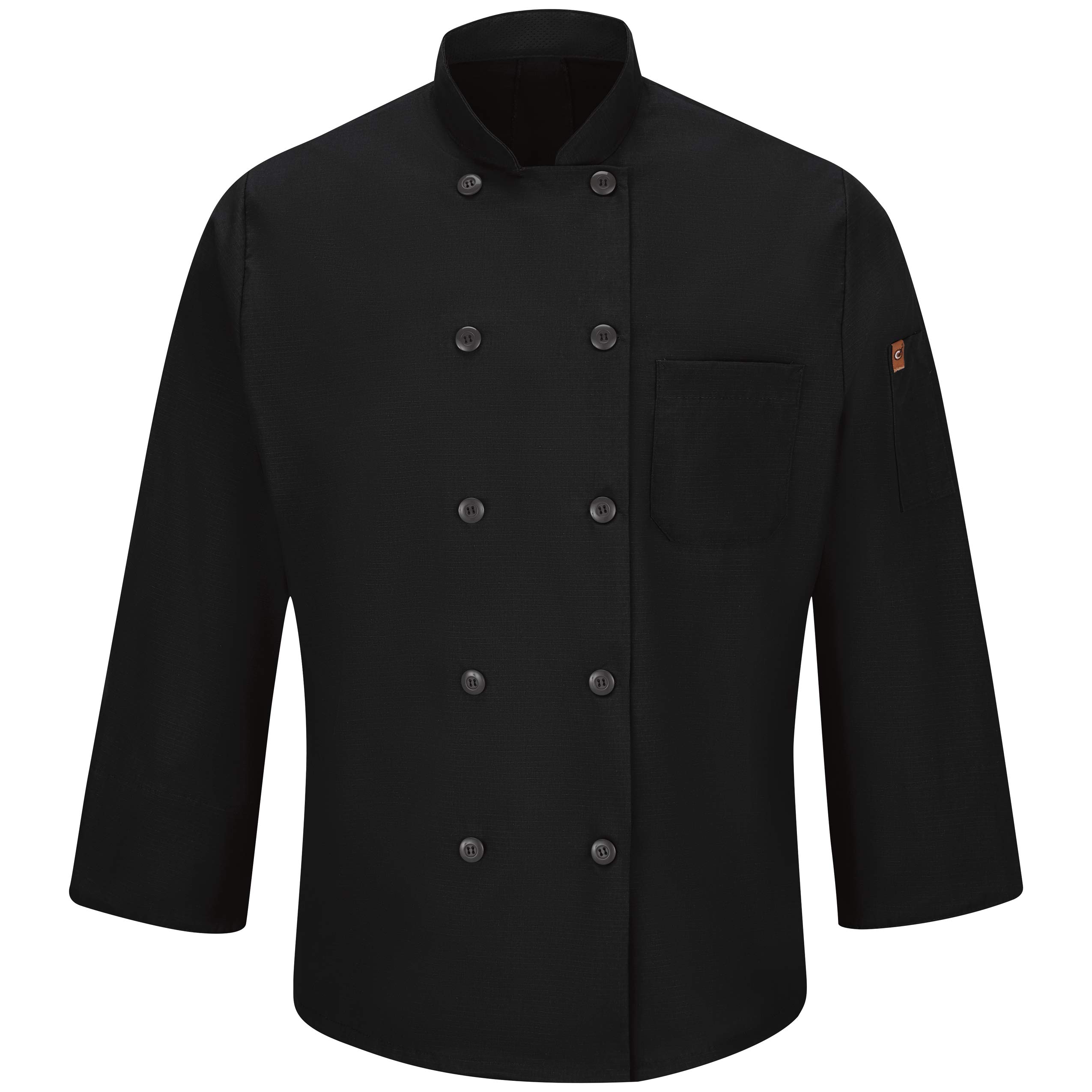 Red Kap Men's Long Sleeve Ten Button Chef Coat with Mimix and Oilblok