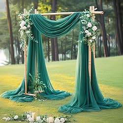 Wedding Arch Draping Fabric,1 Panel 18FT Emerald