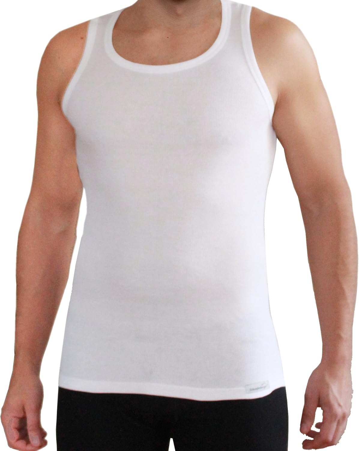 Classic Double Ribbed Vest (100 Cotton) White 6 Amazon.co.uk
