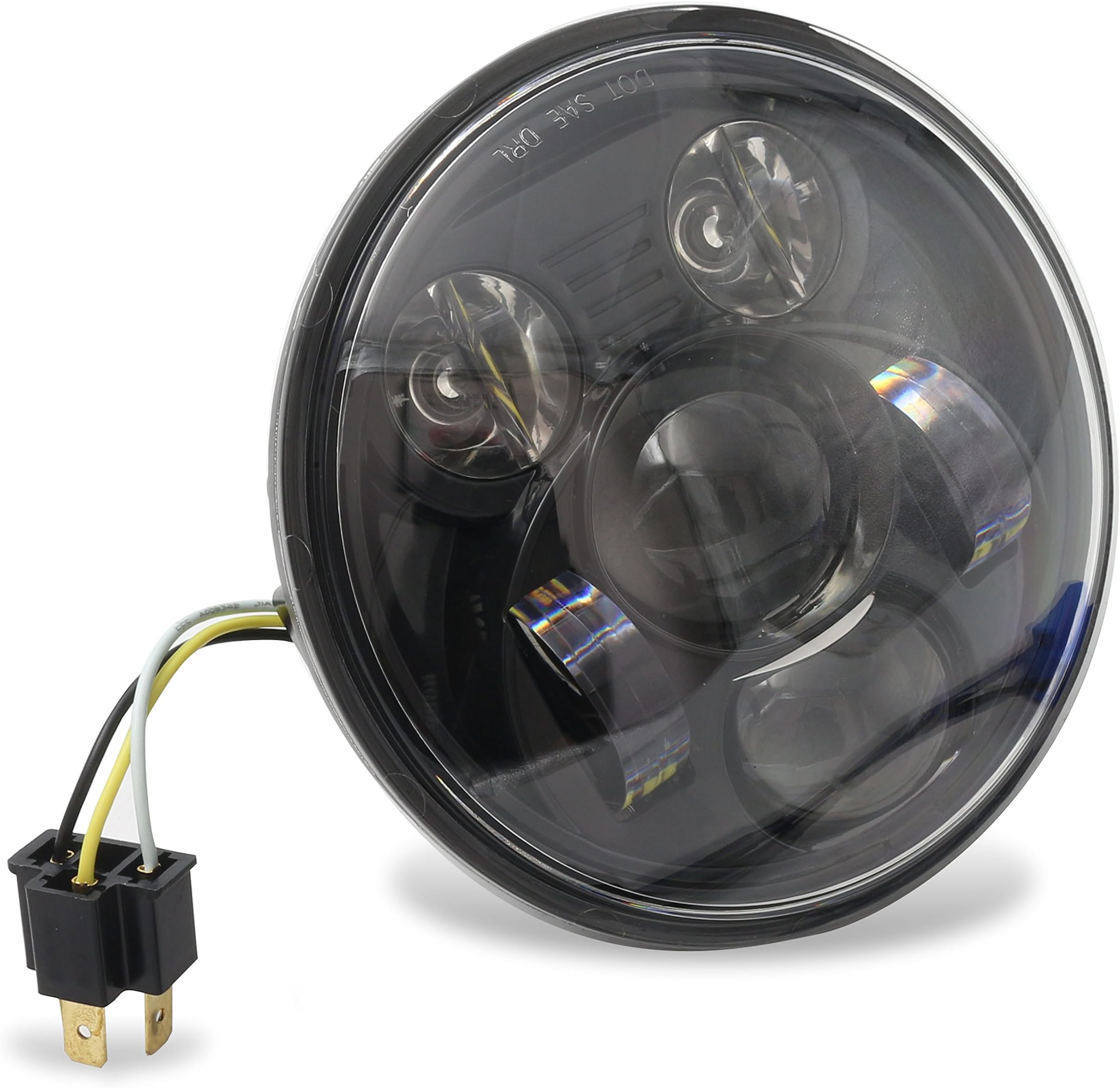 Black 5.75" 5.75inch CREE LED Headlight Projector Daymaker for Harley Davidson Motorbike