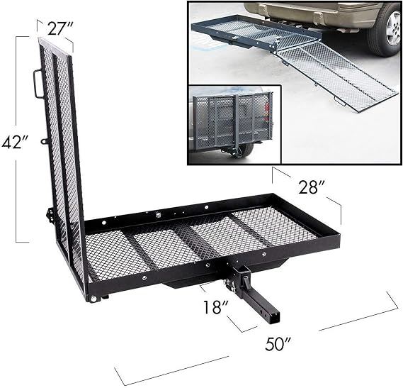 ECOTRIC Trailer Hitch Folding Carrier for