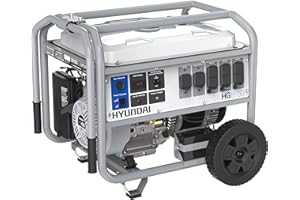Hyundai HG8750 Electric Start Portable Gas Powered Generator, 7000 Running Watts/8750 Peak Watts