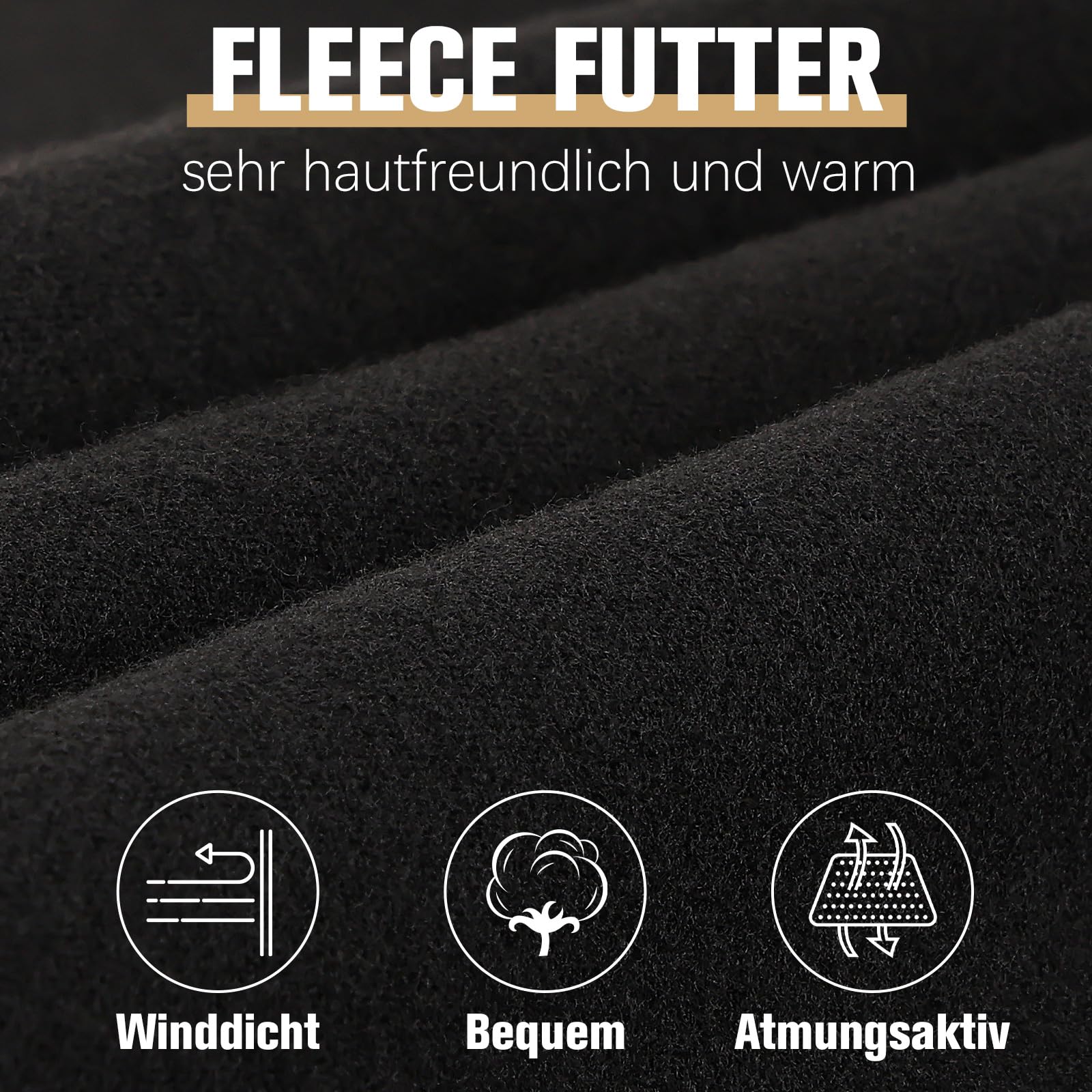 YANIKY Loopschal Multifunktionstuch Winddicht Schlauchschal Neckwarmer Herren Ski Gesichtsschutz Halstuch Thermal Fleece Sportschal Halswärmer für Skifahren Fahrrad Jogging ﻿ (Schwarz) 2