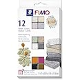 STAEDTLER 8013 C12-5 FIMO Effect Oven-Hardening Polymer Modelling Clay - Boho, Assorted Colours (Pack of 12 x 25g Half Blocks)