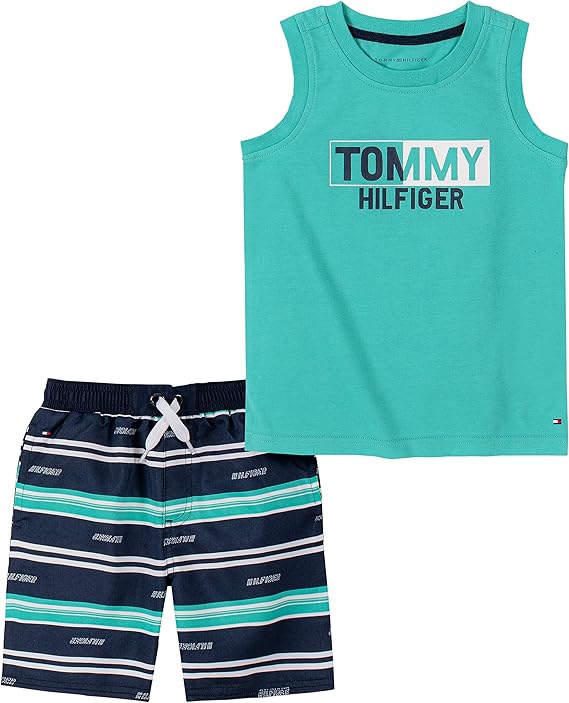 Tommy Hilfiger babyboys 2 Pieces Tank Top Shorts Set Clothing
