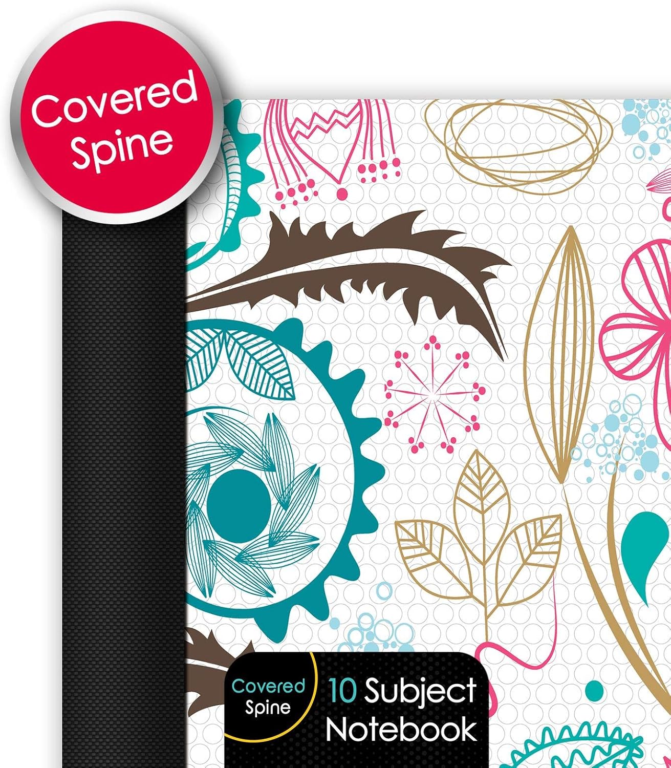 iScholar iQ Poly Fashion Cover 10 Subject Notebook, College Ruled, 11" x 8.5", 250 Sheets, Designs Will Vary (58913) - Fashion Print Light : Office Products