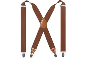 Cedrainy Adjustable Elastic Suspenders for Men's and Women's with X Back Suspenders for Casual & Formal