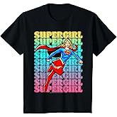 Kids DC Comics Supergirl Gradient Name Stack T-Shirt