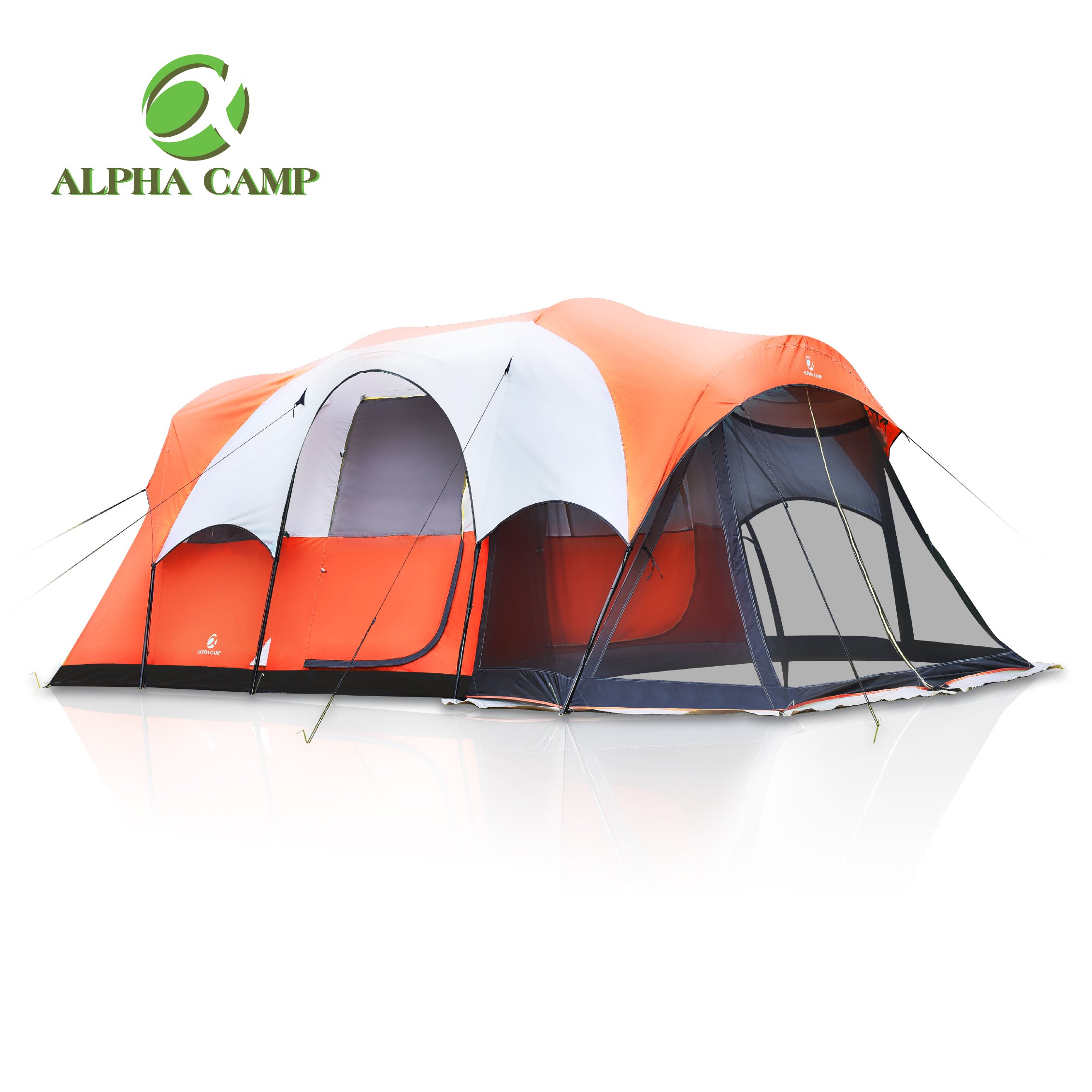 ALPHA CAMP 6 Person 10 Person Family Camping Tent Screen Room Cabin