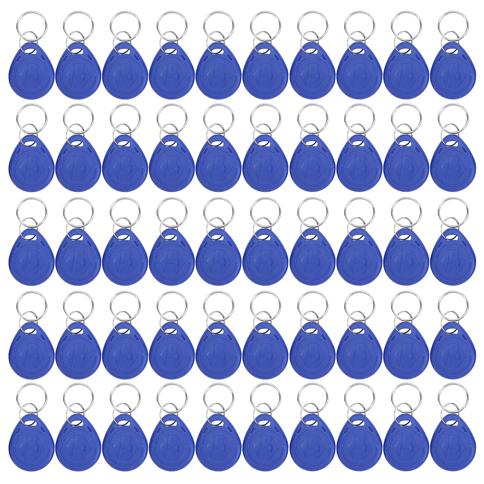 50pcs 125KHz RFID Key Fob Proximity ID Card, Token Tag Keypad Card, Waterproof RFID Keyfob Access Control Key for Door Entry Access Control System