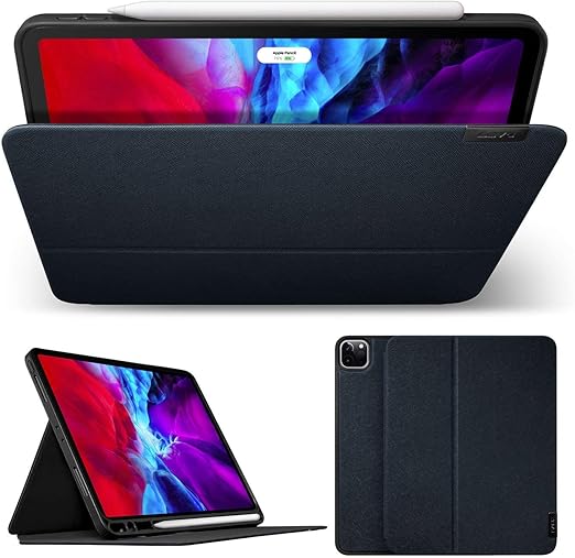 Amazon Com Laut Prestige Folio For Ipad Pro 11 Inch 2020 Apple Pencil Charge Sync Compatible Apple Pencil Built In Storage Impact Protection 2x Stand Positions Auto On Off Cover Indigo