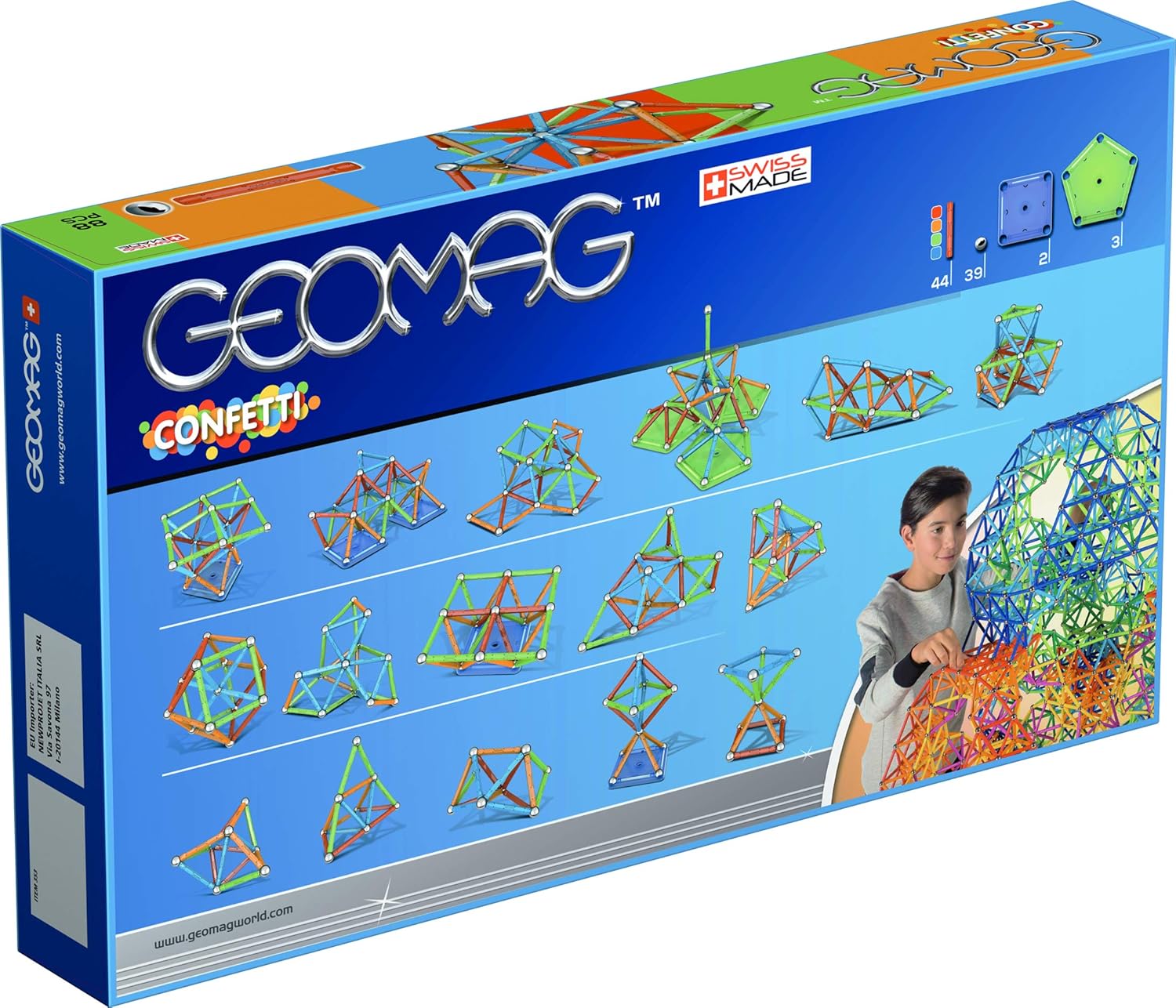 Geomag Magnetic Sticks and Balls Building Set, Multicolor, 88 Pieces - Image 3
