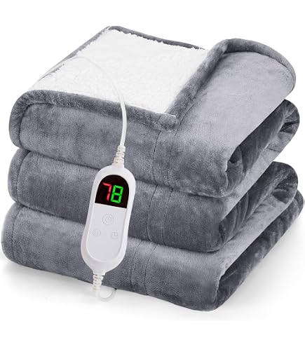 Amazon.com: ZXU Heated Blanket Electric Throw Blanket， Plush