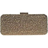 Long Rhinestone Box Evening Bag Women Formal Gathering Party Crystal Clutch Bridal Purse