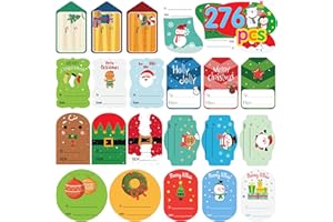 Funnlot Christmas Tags for Gifts Name Gift Stickers 276 Pcs Self Adhesive Gift Tags Present Labels for Kids, Merry Christmas 