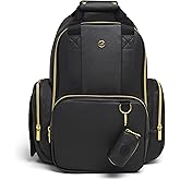 HUGGIES Unisex-adult Signature Hug Pack Diaper Backpack, Black Leather, One Size